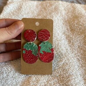 Red and Green Statement Earrings